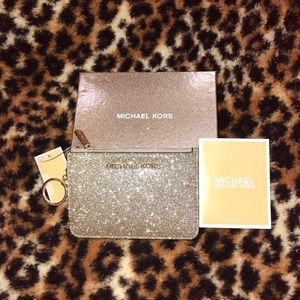 Michael Kors Leather Gold Card holder wallet💕